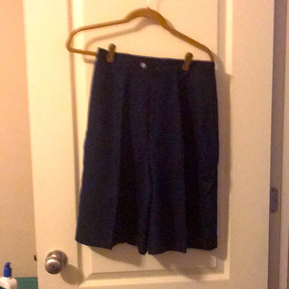 Ellen Tracy Linen Fully Lined,  Shorts, D.Blue, size #8
